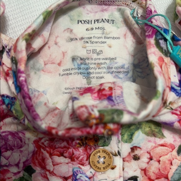 Posh Peanut Ruffled Cap Sleeve Romper w/ Ruffle Butt - Picture 7 of 8